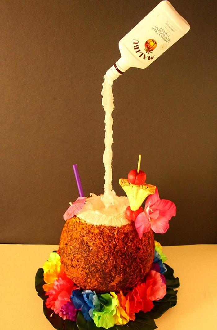 pina colada hawaiian drink cake