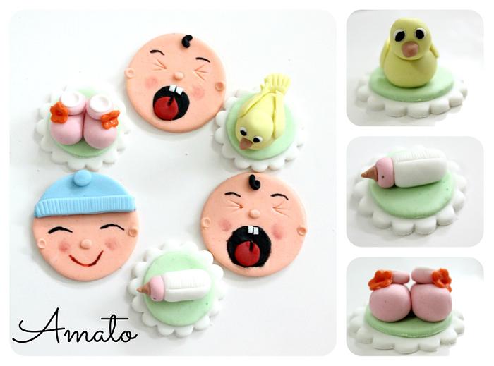 Baby Themed cupcake toppers