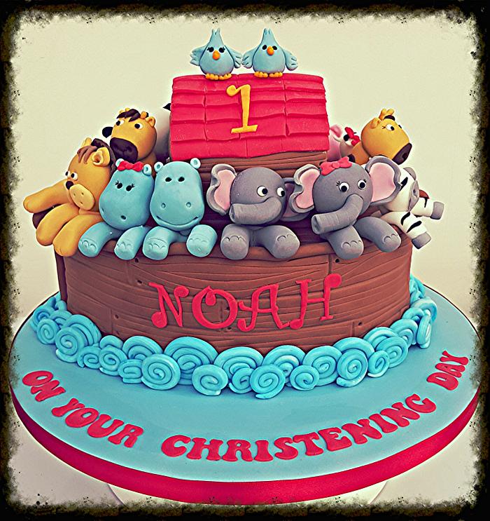 Noah ark cake 