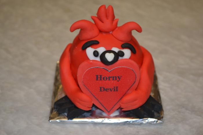 Horny little devil cake