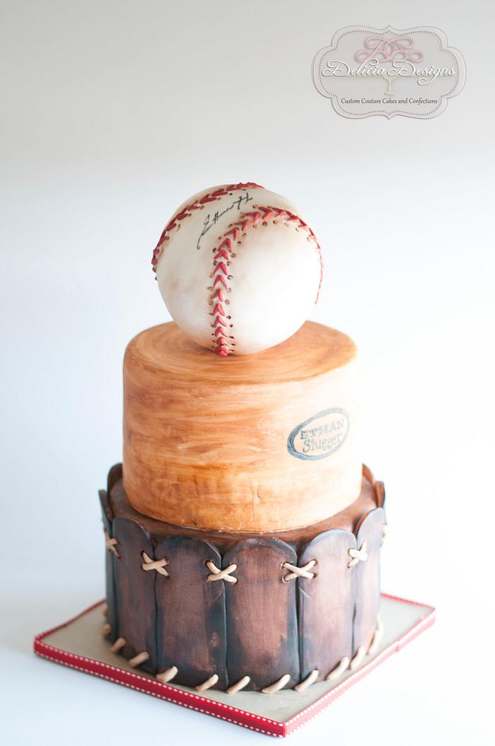 Vintage Stylized Baseball Cake