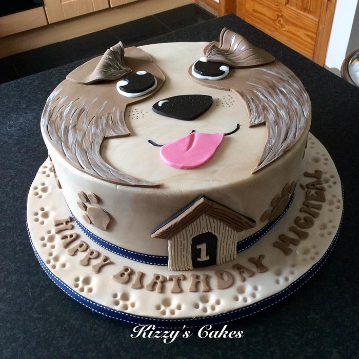 Collie Cake for a 1st Birthday Boy