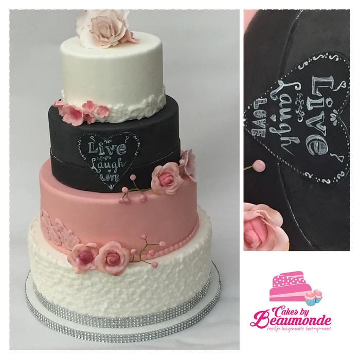 Wedding cake chalkboard