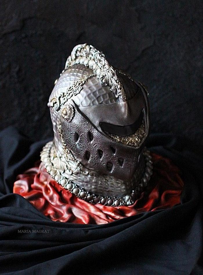 Knight's Helmet Cake by Maria Magrat
