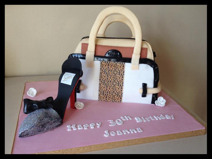 Handbag & shoe cake