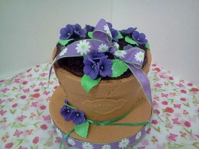 Flower Pot Cake