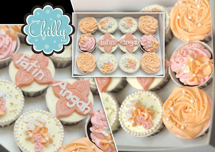 Cuppies Orange,Pink & white themed color