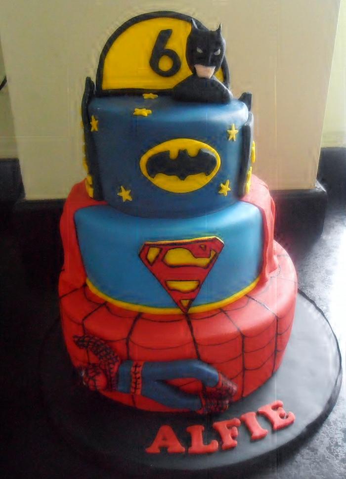 Alfie's Superhero cake