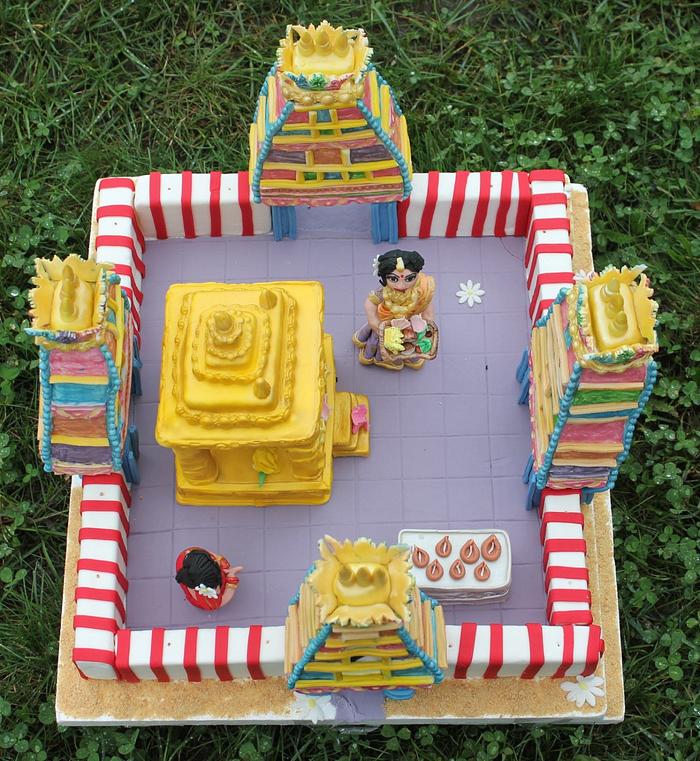 Temple Gopuram cake