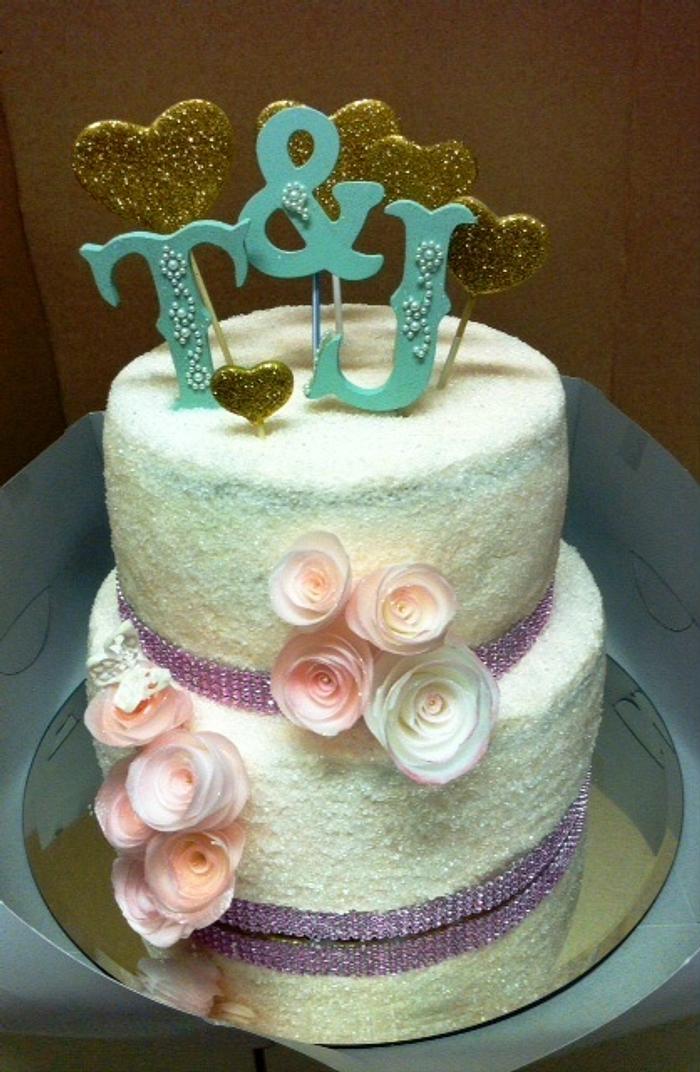 Sparkling Sugar Cake for Bridal Shower