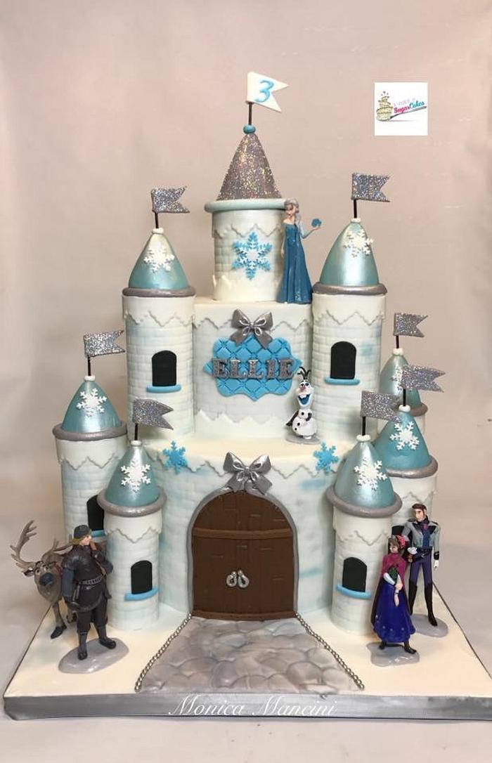 "Frozen" Castle cake 