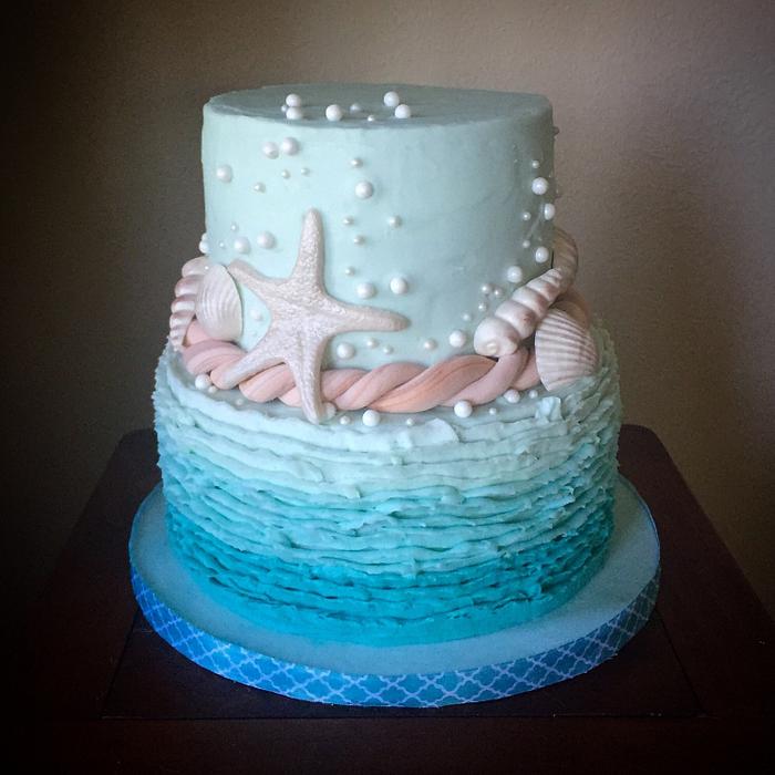 Beach Themed Baby Shower Cake