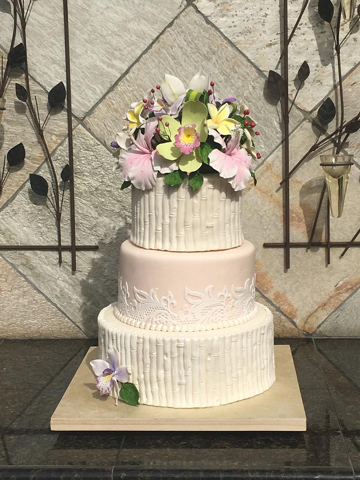 Tropical Wedding Cake