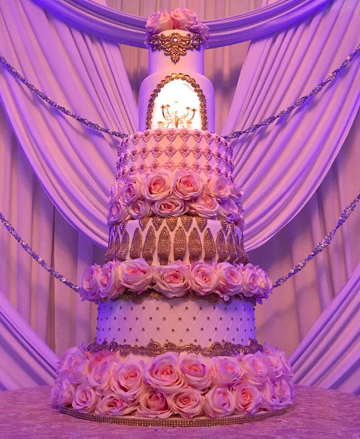 Wedding Cake with Inner Chandelier 