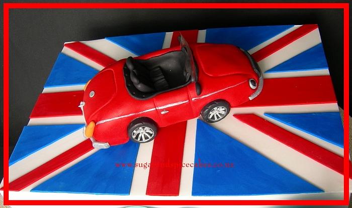 British themed custom cake