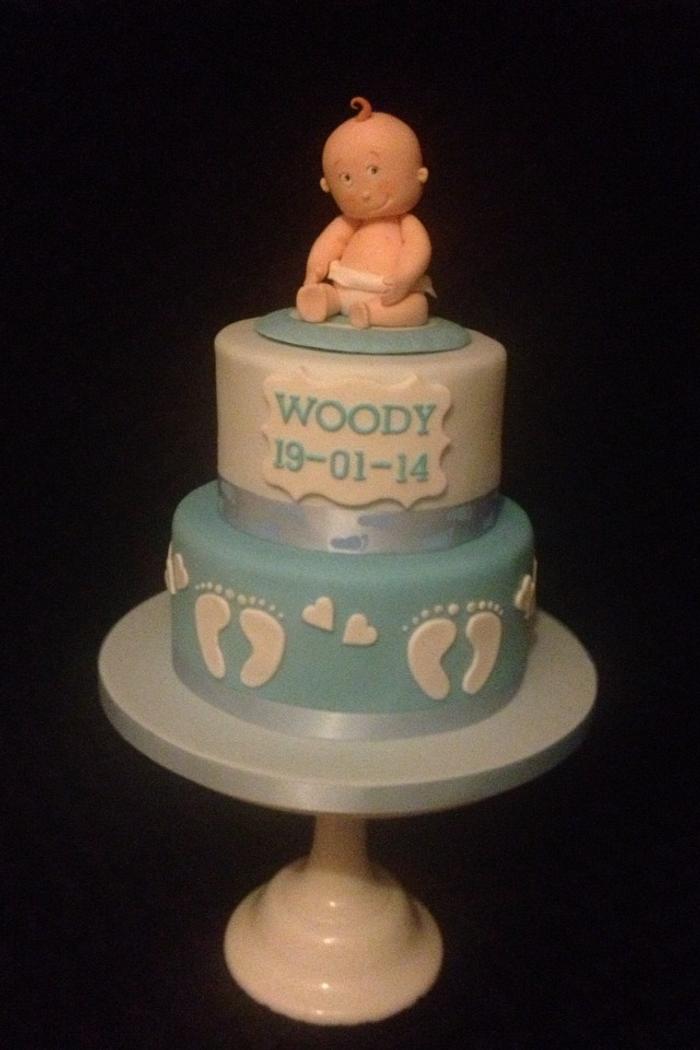Woodys christening cake 