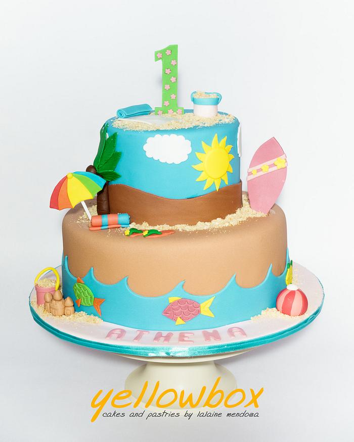 Cake Masters - Recreate this bright and colourful Hello Summer cake  tutorial by Ester Nugrahini Holt of Ester Cakes - Sweet Escape ⁠ - Pipe and  smooth perfect stripes!⁠ - Blend a
