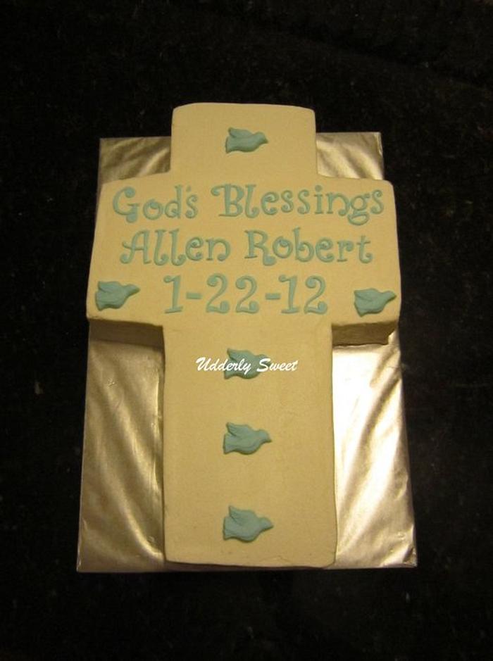 Allen's Baptism Cake