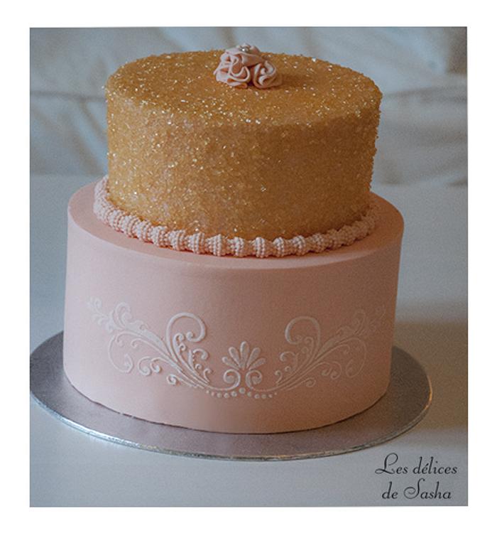 Wedding cake - Peach symphony