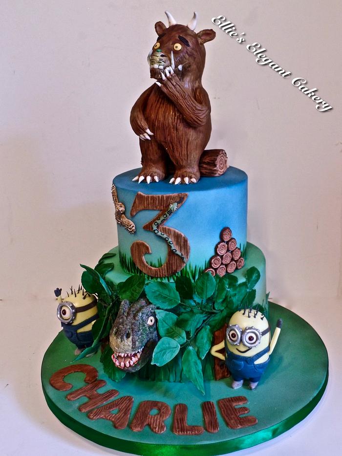 Gruffalo, Minion and Dinasaur cake :)