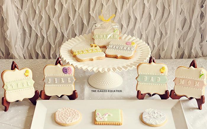 Easter Table Setting Plaque Cookies