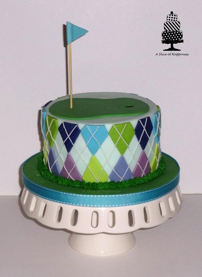 Golf Theme Birthday Cake