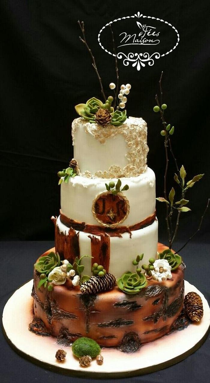  Wedding Cake Nature Theme