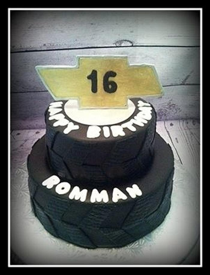 Chevy Tire 16th Birthday Cake