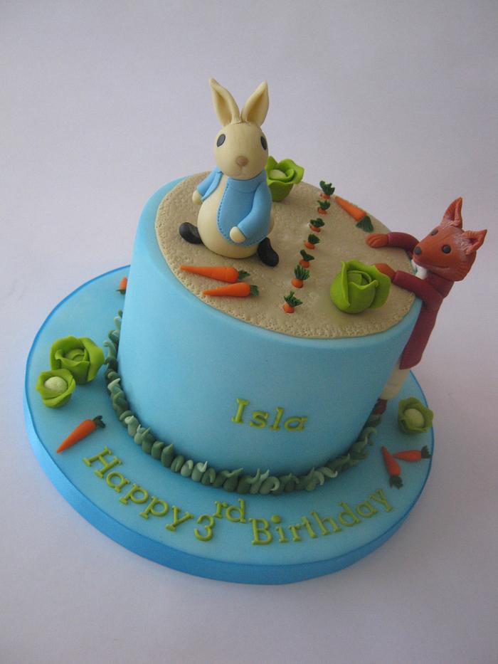 Girlfriend made a Peter Rabbit cake for my nephew's birthday, she's working  on a new one for this year : r/Cakes