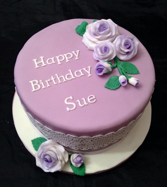Purple Roses and Cake Lace