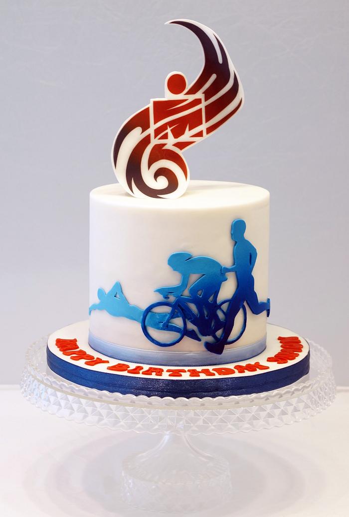Triathlon Ironman cake