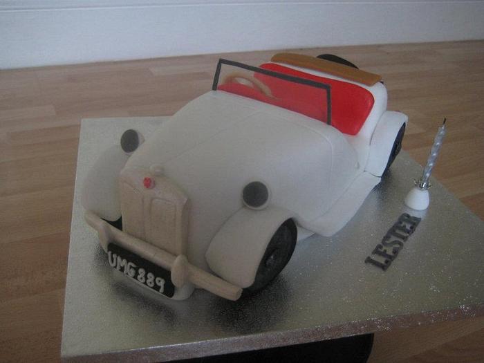 Vintage MG Car cake