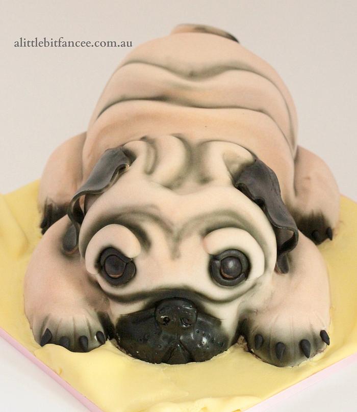 Pug dog cake