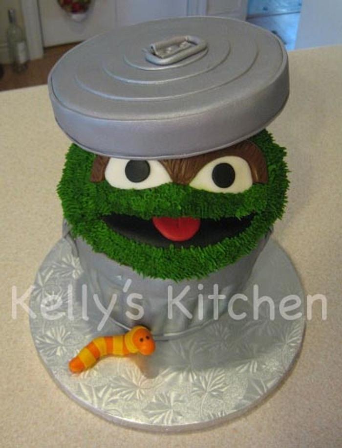 Oscar the Grouch birthday cake