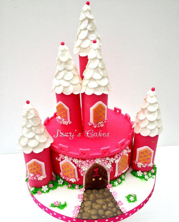 Pink Castle Cake