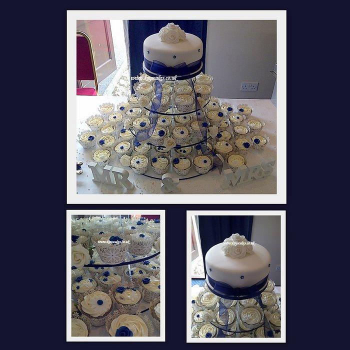 Wedding cupcake tower.