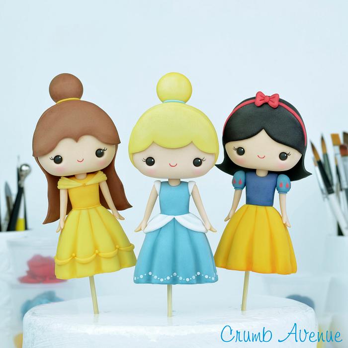 Cute Princess Cake Toppers