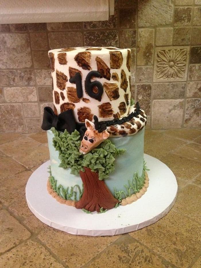 3-D Giraffe Cake