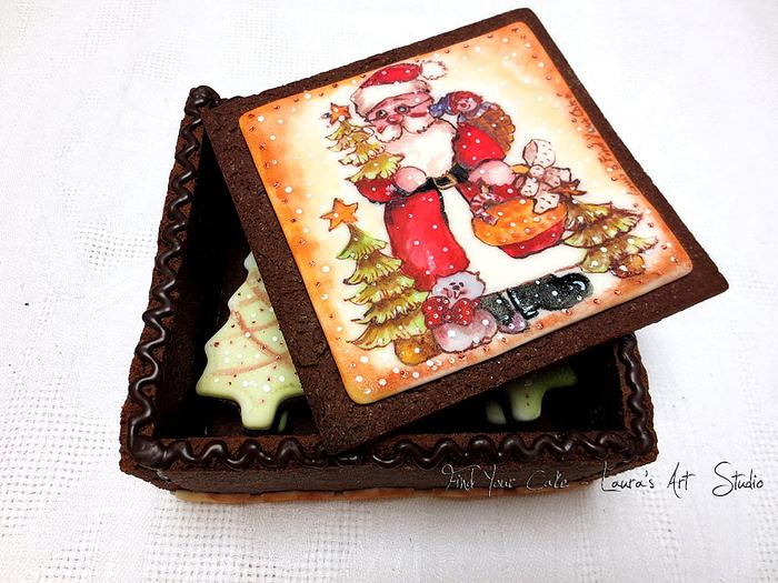 Christmas shortcrust pastry gift box