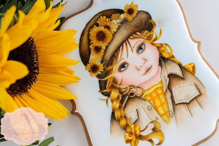 Sunflower Girl Cookie