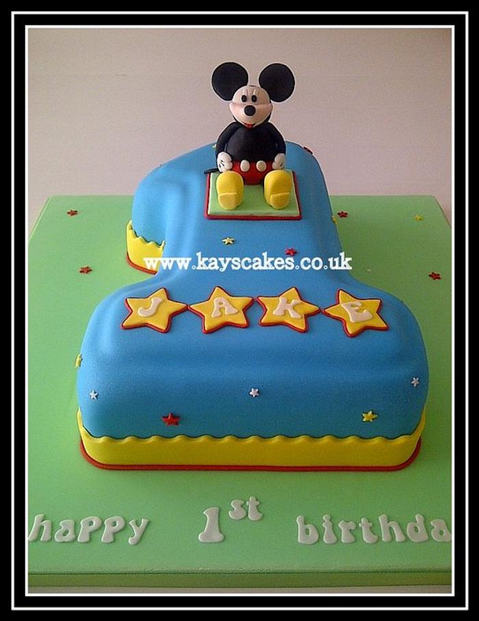 Mickey Mouse Number One Cake