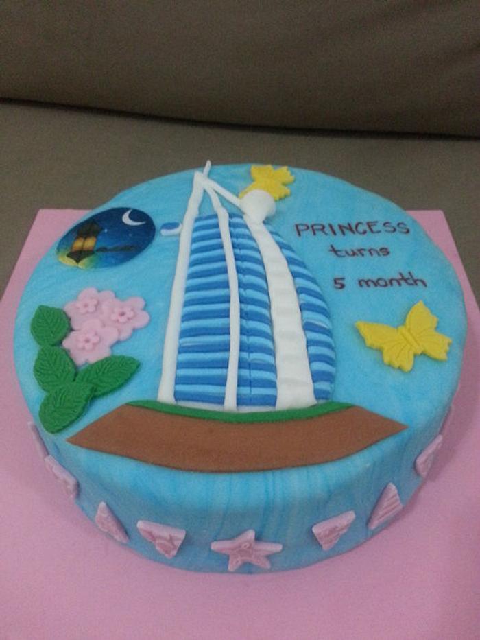 Burj Al Arab themed cake