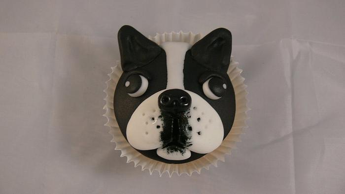 French Bulldog cupcake