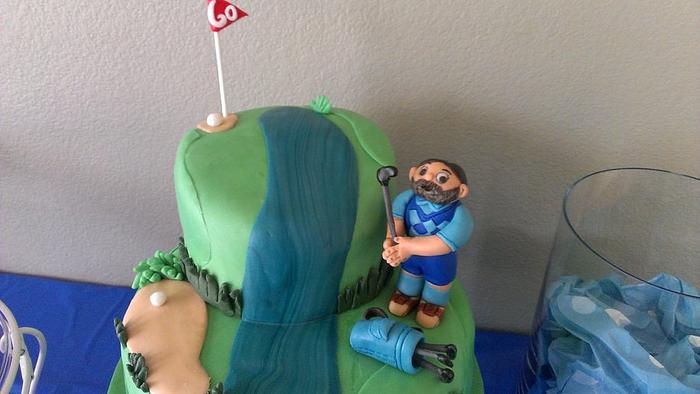 Golfing theme cake