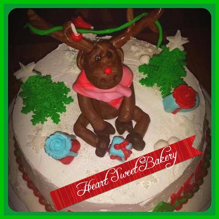 Christmas Rudolph cake