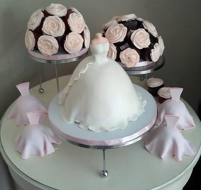 Bridal Shower Bouquet Cake