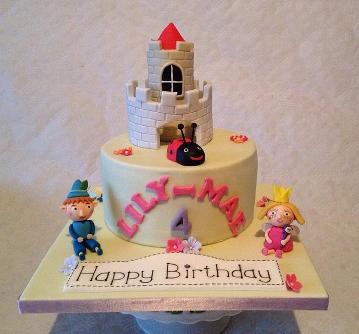 Ben and Holly - My daughter's 4th Birthday cake for her birthday today x