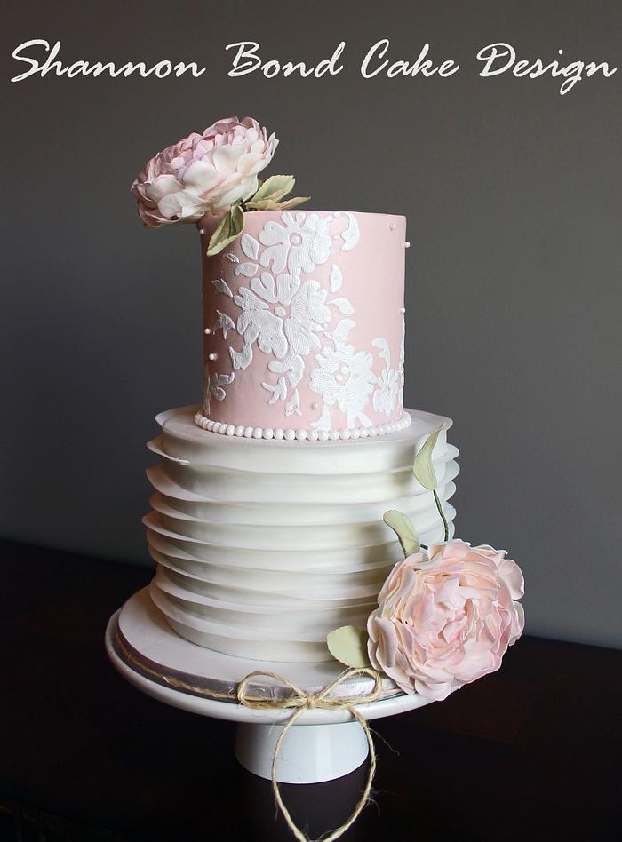 Country Chic Lace Cake