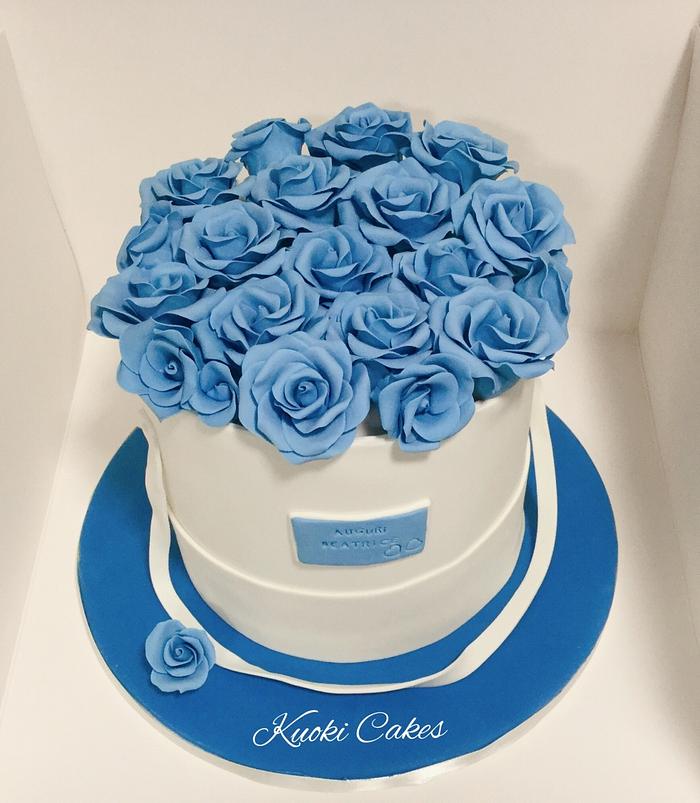Box roses cake 