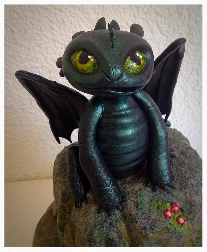 "How to train your dragon" birthday cake - Toothless